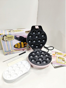 Cake Pop Maker / Апарат для кейк-попсів на 12 шт — рожевий (сток, пошкоджена упаковка)