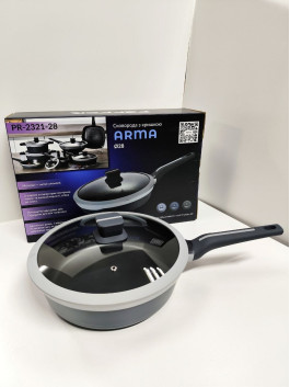 Сковорідка з кришкою з антипригарним покриттям Pepper ARMA Ø28 см