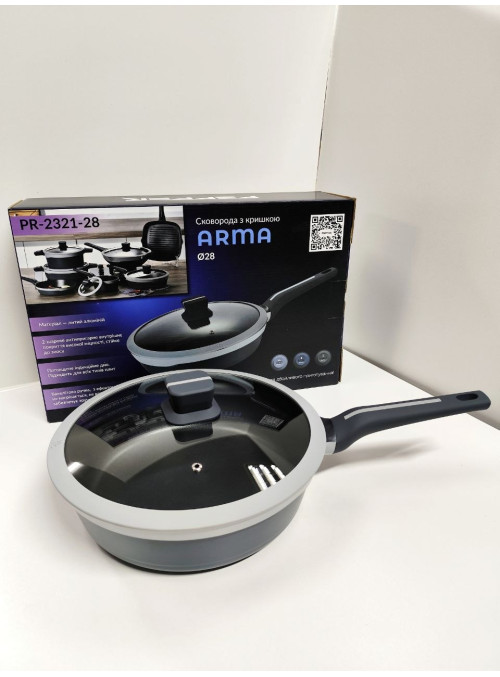 Сковорідка з кришкою з антипригарним покриттям Pepper ARMA Ø28 см Сковорідка з кришкою з антипригарним покриттям Pepper ARMA Ø28 см