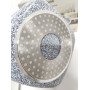 Кастрюля квадратна (2,8 л - 20×9 см) з антипригарним покриттям Gusto CERAMIC SNOW сіра