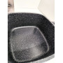 Кастрюля квадратна (2,8 л - 20×9 см) з антипригарним покриттям Gusto CERAMIC SNOW чорна