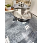 Кастрюля квадратна 4,4 л (24×10 см) з антипригарним покриттям Gusto CERAMIC SNOW сіра