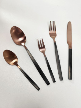 Набір столових приборів Echtwerk cutlery на 20 предмети, бронза/чорний